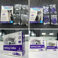3 Paket 4 Paket Kalung Penenang Anjing Kalung Penenang yang Dapat Disesuaikan untuk Kucing dengan Feromon Alami