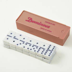 Cadeaux d'affaires promotionnels transfrontaliers 28 Double Six Box Ivoire Blanc Dominos Jeux de cartes de société Jouets d'échecs de table pour enfants - Product Image 4
