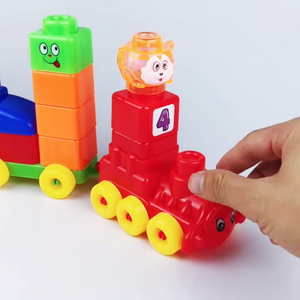 Ensemble de grands blocs de construction en plastique avec sac STEM Jouets éducatifs de bricolage Jouets d'apprentissage préscolaire pour enfants Jouets de construction pour garçons et filles - Product Image 2