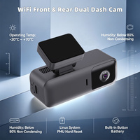 Caméra de tableau de bord 4K avec capteur G, enregistrement en boucle, grand angle, Wi-Fi, enregistreur vidéo HD DVR 2K pour voiture