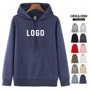 Sudadera con Capucha de Invierno para Hombre, Diseño de Logotipo Personalizado, Marca de Calidad, Bordado OEM, Manga Larga, Color Sólido, para Exteriores - Product Image 2