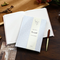 Carnet de notes A5 à couverture rigide en tissu à motif floral étoilé avec lignes horizontales - Journal personnalisé avec logo - Cadeau