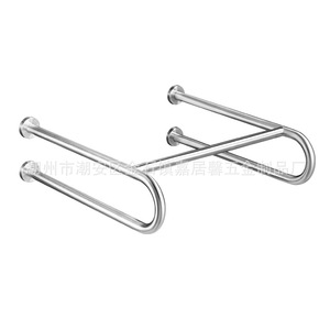 Barres d'appui de salle de bain en acier inoxydable SUS304, fixation murale, finition polie, design moderne et simple pour la sécurité des personnes âgées - Product Image 2