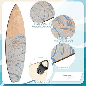 Lot <span class=keywords><strong>de</strong></span> 3 décorations murales en bois en forme <span class=keywords><strong>de</strong></span> planche <span class=keywords><strong>de</strong></span> <span class=keywords><strong>surf</strong></span>, ensemble d'art mural vague et plage, grande plaque décorative en bois en forme <span class=keywords><strong>de</strong></span> planche <span class=keywords><strong>de</strong></span> <span class=keywords><strong>surf</strong></span> pour décorations estivales tropicales - Product Image 6