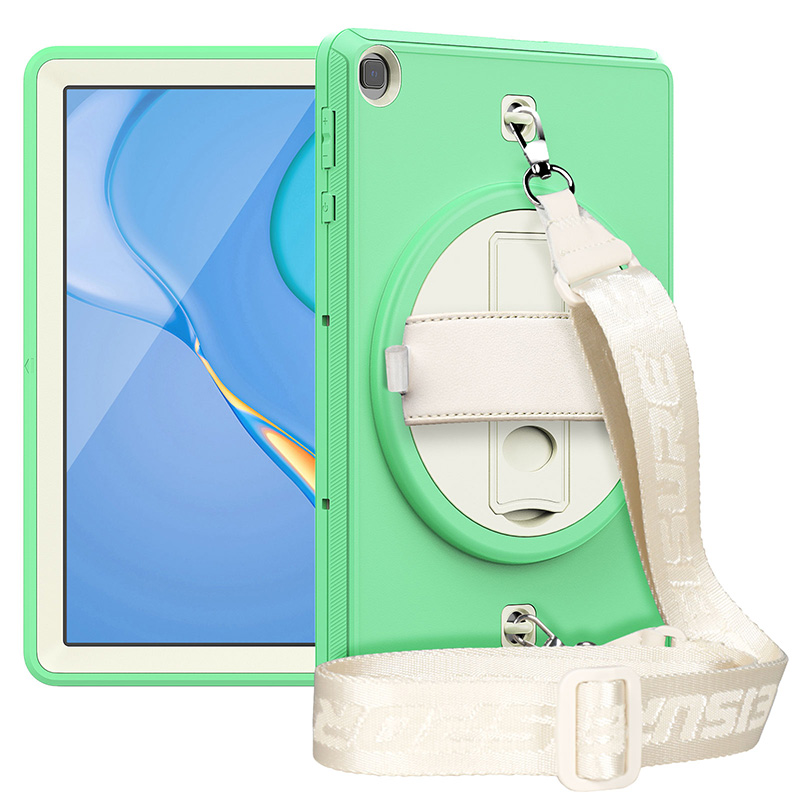 Outdoor sports shock resistant tablet case for Huawei matedpad T10/T10S heavy duty neck belt fold stand handle screen film cases