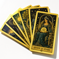 Jeu de cartes de tarot personnalisé ChenSheng Rider Waites, écologique, avec estampage doré, cartes d'oracle, en anglais, en PVC