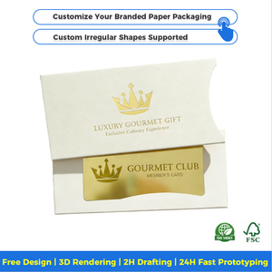 Boîte d'emballage haut de gamme pour cartes d'invitation de <span class=keywords><strong>mariage</strong></span> écologiques, matériaux recyclés, impression offset feuille d'or, éponge imperméable - Product Image 2
