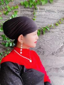 Women's Ethnic Muslim Modal Scarf, Non-Slip Cross Neck Inner Solid Cover, Paired with Base Cap - Product Image 5
