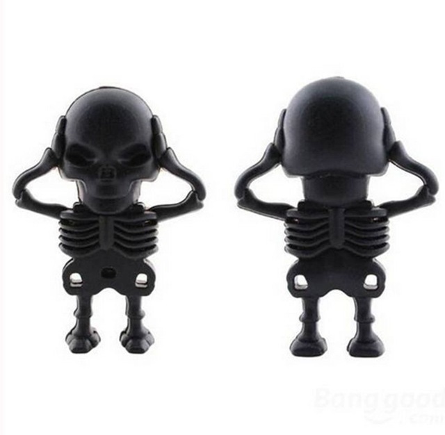 Cool Gadget Custom USB Drive With Logo Skeleton USB Flash Drive Skull Pendrive 2GB 8GB 16GB 32GB 64GB for Halloween Boy Gift