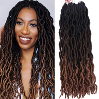 Extensions de cheveux synthétiques ondulés pour tressage, style Gypsy Faux Locks Ombré, pour tresses Jumbo et tresses au crochet, Gypsy Locs