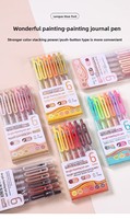 Stylos de calligraphie à encre gel Morandi 36 couleurs, grande capacité, 0,7 mm, en PVC et acrylique, pour peinture – Nouveauté très prisée