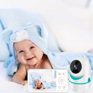 355 डिग्री Panoramic दृष्टि आईआर रात दृष्टि Lullabies स्वर मोड वायरलेस HD वीडियो बेबी मॉनिटर 3.2 इंच बच्चे कैम के बिना वाई-फाई