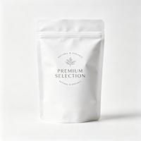 Sac à fond plat imprimé sur mesure pour l'emballage des noix, pochette en papier kraft avec fenêtre transparente, barrière biodégradable, fermeture éclair, sac en gros