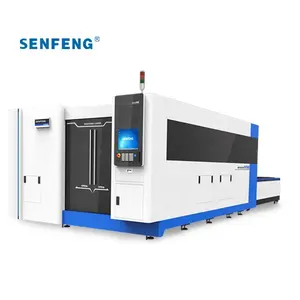 Over 10,000w machine SENFENG 3015H double platforms cnc fiber laser cutting machine for plate and tube