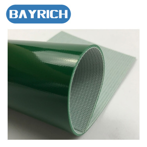 Sabuk konveyor ringan PVC halus hijau antistatis <span class=keywords><strong>2ply</strong></span> untuk jalur produksi - Product Image 4
