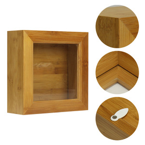 Exhibición de cajas de sombra de madera rústica personalizada para Decoración de mesa, montaje en pared, marco de fotos de madera para el hogar - Product Image 5