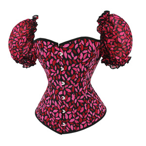 2023 nuovo corsetto con stampa labbra rosse corsetto da donna a maniche corte corsetto di supporto per il corpo S-2xl - Product Image 2