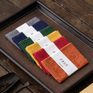 Handmade Cotton Linen Tea Towels Absorbent Lint Free For Tea Ceremony Teapot Care Tea Table Use Dehua Origin - Product Image 1