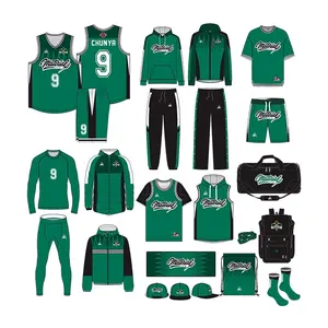 Baru pakaian basket untuk pria terbaik seragam basket Kit penuh desain sublimasi kustom Jersey basket Set