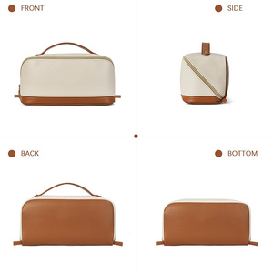 Sac cosmétique de voyage résistant à l'eau Portable PU cuir cosmétiques support de stockage grande capacité maquillage organisateur sacs pour femmes - Product Image 3