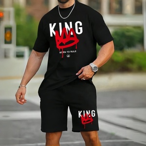 Custom Casual Summer Tracksuits 2 Piece Short <b>Set</b> Women Short Sleeve t Shirt Cotton Men Summer Shorts <b>Set</b> Unisex - Product Image 2