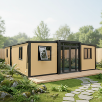 Maison conteneur extensible étanche à 2 chambres, préfabriquée, 20 pieds, 40 pieds, appartement standard hôtelier, structure en acier de luxe