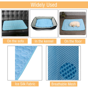 Tapis rafraîchissant pour chien, respirant, lavable, pour l'été, coussin de couchage pour chien, tapis rafraîchissant pour animaux de compagnie - Product Image 2