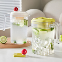 Carafe filtrante en plastique grande capacité pour eau froide, réfrigérateur domestique, récipient réfrigéré spécifique à l'été, ensemble de carafe à jus