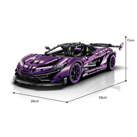 Guly 10617 3568pcs Modèle de voiture de sport technique télécommandée MOC Racing Car Bricks Toys for Boys Gift Building Blocks Sets