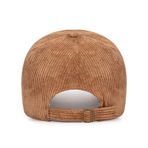 Unisex Corduroy <b>Baseball</b> <b>Cap</b> Breathable Spring Autumn Solid Color Adjustable Fit - Product Image 1