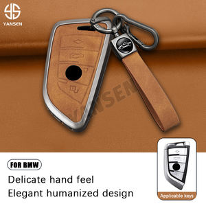 Coque de protection pour <span class=keywords><strong>clé</strong></span> de voiture en cuir en alliage de zinc pour <span class=keywords><strong>BMW</strong></span> 3 5 7 Series G20 G30 X1 X4 X5 X3 45e G05 X6 <span class=keywords><strong>F20</strong></span> G21 F40 F80 Accessoires de voiture - Product Image 2