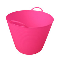 Seau en plastique multi-usages, seau de rangement flexible pour le jardin, panier à linge en PE, bac en PE pour le bain des chats, panier en PE 30L