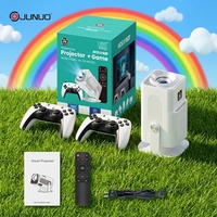 Système de divertissement portable JUNUO HCS35MAX LCD LED 1080P 450ANSI avec télécommande, Android 11, WiFi 6, prise en charge 4K et haut-parleurs intégrés pour le jeu