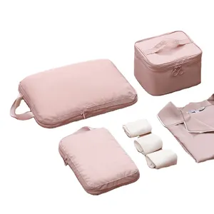 संपीड़न बैग निविड़ अंधकार कपड़े भंडारण सामान आयोजक पाउच 6 set/pcs जूते अंडरवियर बैग Toiletry यात्रा भंडारण बैग