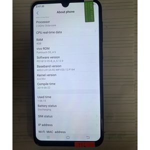 Teléfono Móvil Inteligente vivo Y97 Usado Barato - Pantalla <span class=keywords><strong>de</strong></span> Alta Calidad <span class=keywords><strong>de</strong></span> 6.3 Pulgadas con Resolución <span class=keywords><strong>de</strong></span> 2280x1080, 4 GB <span class=keywords><strong>de</strong></span> RAM, Sistema Operativo Android - Product Image 6