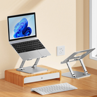 Support d'ordinateur portable de bureau en alliage d'aluminium réglable à 360 degrés, pliable et portable, 45x260mm, neuf