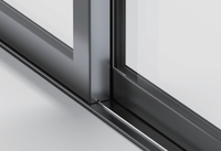 Portes coulissantes horizontales en verre isolant à double vitrage avec profil en alliage d'aluminium anti-poussière et anti-insectes pour villas