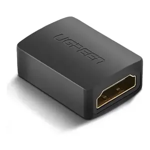 Adaptateur HDMI femelle-femelle Ugreen 4K, plaqué or, matériau ABS, conception à brancher, noir, modèle 20107, neuf - Product Image 4