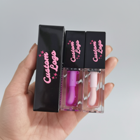Huile à lèvres liquide hydratante végétalienne brillante en gros, format échantillon, longue tenue, couleur changeante, rose repulpant, saveur fruitée