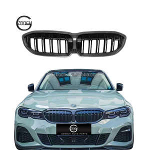 Grilles de voiture en fibre de carbone sèche pour <span class=keywords><strong>BMW</strong></span> série 3 G20 G28 2019-<span class=keywords><strong>2022</strong></span> grilles de pare-chocs avant avant double ligne calandre de voiture en fibre de carbone - Product Image 1