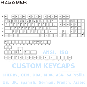 Hzgamer trống Keycap thiết lập, tùy chỉnh Keycaps/bàn phím/mousepad, tùy chỉnh phông chữ và màu sắc PBT OEM cơ khí trống Keycaps - Product Image 6