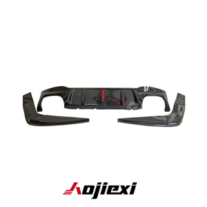 Diffuseur de pare-chocs arrière en fibre de carbone de style 3D avec lumière pour <span class=keywords><strong>BMW</strong></span> Série 5 G30 <span class=keywords><strong>M550i</strong></span> <span class=keywords><strong>F90</strong></span> M5 Kit de carrosserie de haute qualité avec lèvre séparatrice arrière - Product Image 2