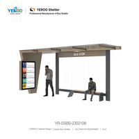 Abri de bus en structure acier de haute qualité, en acier inoxydable galvanisé, modulaire, pour extérieur, abri de bus public