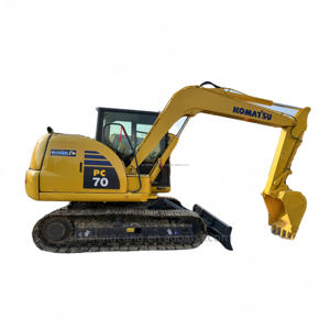 Excavatrice sur chenilles hydraulique d'occasion Komatsu PC70, modèle 2023, capacité de la benne de 0,3 m³, poids opérationnel de 7 t, à vendre - Product Image 1