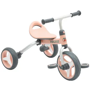 חדש סיטונאי באיכות גבוהה 3 ב 1 משולב מתקפל ילדי אופניים תלת אופן תינוק ילדים Trike 3 גלגל אופני לילדים