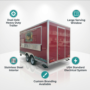 Remorque mobile pour boissons, limonade et nourriture à vendre – Remorque <span class=keywords><strong>de</strong></span> concession personnalisée pour <span class=keywords><strong>la</strong></span> vente en extérieur - Product Image 4