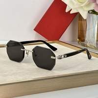 Gafas de Sol Clásicas de Diseñador 2024, Montura Cuadrada Sin Aro, Corte de Diamante, Moda, Lujo, Viajes, Conducción