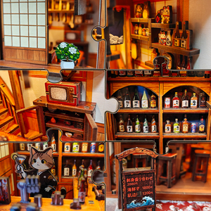 Kit DIY de maison miniature sur le thème du Japon, puzzle en bois 3D, modèle de construction de maison miniature, découpe laser, artisanat, diorama japonais, cadeau - Product Image 3