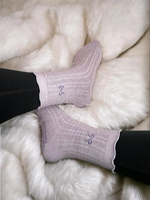 Chaussettes de yoga antidérapantes douces et luxueuses, chaussettes de Pilates à volants, taille unique, 100% coton, chaussettes confortables pour tous les jours