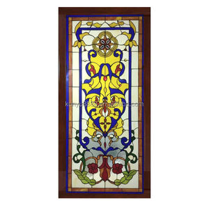 Fournisseur chinois de vitraux Tiffany européens solides avec motif floral pour la conception de fenêtres et de portes de maisons et d'églises - Product Image 6